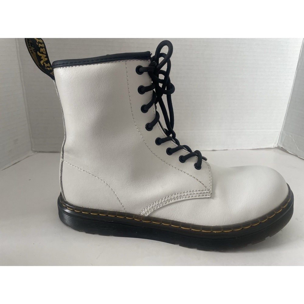 Doc Martens Luana White Leather Combat Boots Women's US Women's 6 Men's 5 - Picture 4 of 10